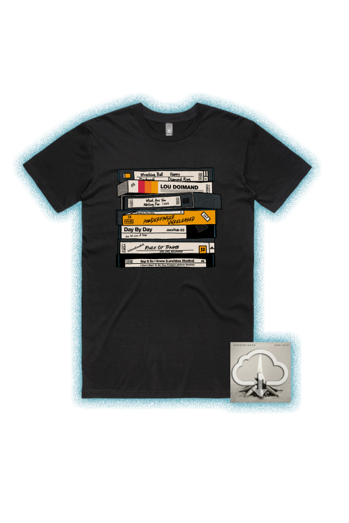Unreleased 1998-2010 LP (Digital Download)/ VHS Black Tshirt by Powderfinger